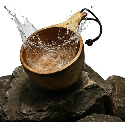überleben | Lore Kuksa Wooden Cup – Handcarved 12oz Coffee Mug, Bowl by %C3%9Cberleben