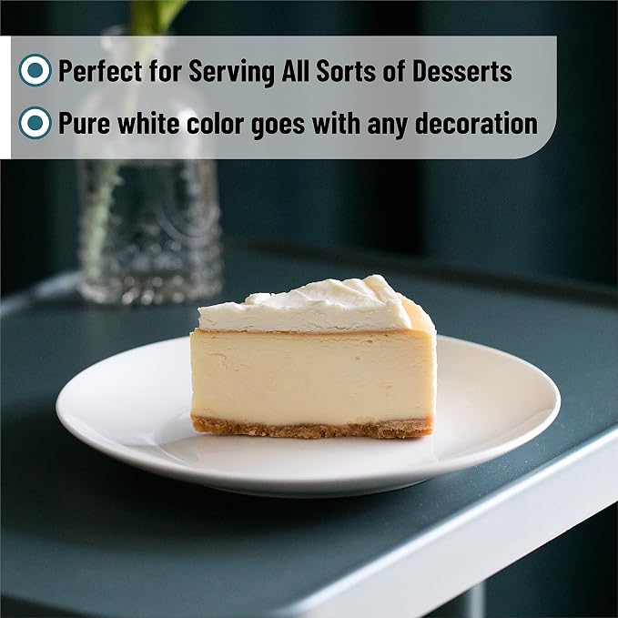 BTaT- White Dessert Plates, 8 inch, Small Plates - Image 6