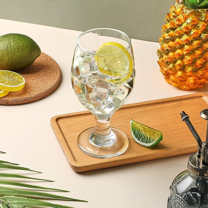 Patelai Set of 4 Water Goblet, 13.5 oz Clear Drinking Glasses Bulk Dishwasher - Image 4