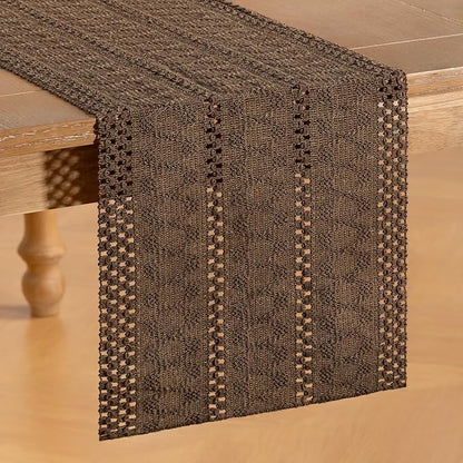 Boho Table Runner Summer Farmhouse Rustic Dining Dresser Scarf Home Decor | - Image 4