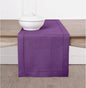 Solino Home 100% Linen Table Runner Purple, Classic Hemstitch 14 x 72 in | by SolinoHome