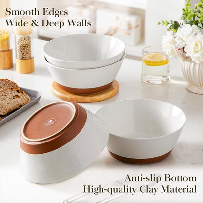MALACASA Salad Bowls Set of 4, Soup Bowls - Image 6