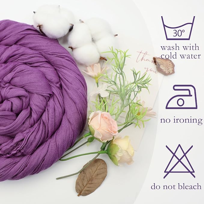6 Pack Purple Cheesecloth Table Runner 35 x 120 Inch | Boho Gauze Cheese Cloth - Image 4
