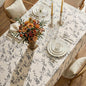 jinchan Black Farmhouse Floral Linen Square Table Cloth 52 x 52 Inch | Vintage by JINCHAN