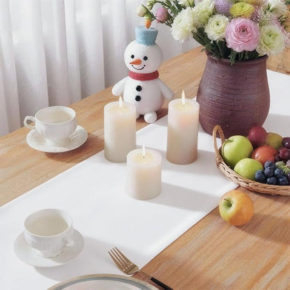 White Table Runner, Waterproof Washable Runners 108 Inches Long | Reusable - Image 6