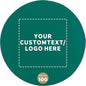 100 Round Foam Bud Coasters Pack, 4 inch - Customizable Text, Logo - PU Foam, Party Favor - Turquoise
