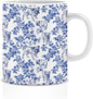 Chinoiserie Pug Mug, Pug Gifts for Women Men，Floral Botanical Dog Coffee Cups by Unknown