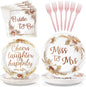 Grencian 96Pcs Boho Bridal Shower Party Decorations, Serves 24 | Miss to Mrs by Grencian