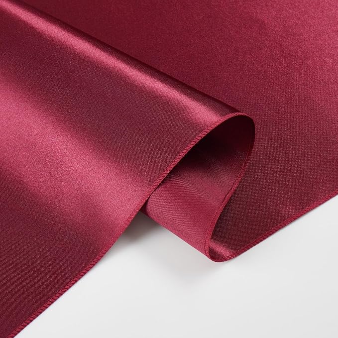 Burgundy Satin Table Runner, 12x108 Inches, 4 Pack | Premium Satin, Smooth - Image 5