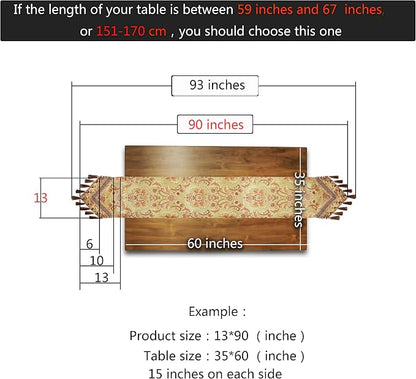 Luxury Velvet Gold Table Runner 90 Inches Long - Image 3