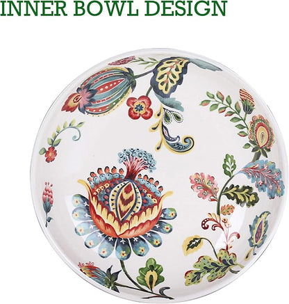 Bico Protea Cynaroides Pasta Bowls, 35oz Salad Bowl Set of 4, Large Ceramic - Image 4
