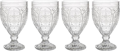 Fitz and Floyd Trestle Glassware Ornate Goblets by FitzandFloyd