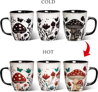 Mushroom Coffee Mugs, Color Changing Mug, 16oz | Ceramic Tea Cup - Image 5