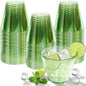 Glowserve 9 OZ Green Disposable Plastic Cups Cocktail Cup 50 Pack | Fancy by glowserve