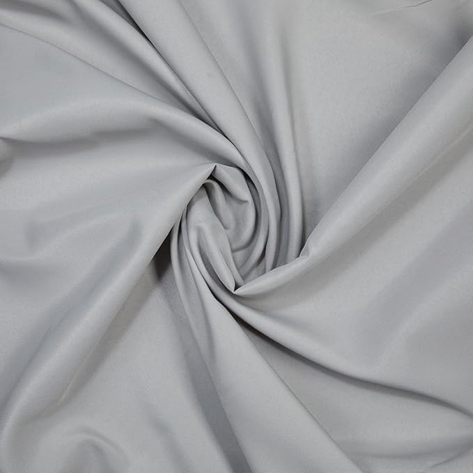 Gee Di Moda Round Tablecloth - 108 Inch Silver Round Table Cloth for 48 to 72 Inch Round Tables - Heavy Duty Washable Fabric - for Buffet Table, Holiday Party, Dinner, Wedding & Baby Shower