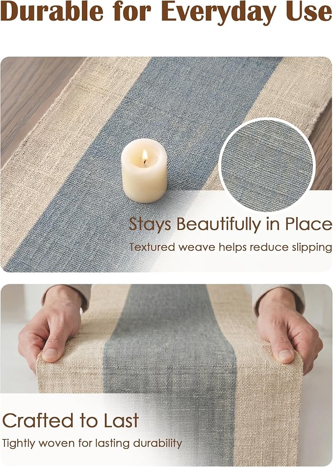 Table Runner, 13.8" × 72", 100% Natural Ramie, Handwoven | 100% Natural Ramie - Image 6