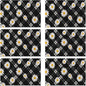 Daisy Floral 12x18 Inch Placemats Set of 6 - Waterproof, Non-Slip & Washable Table Mats for Kitchen & Dining Table Placemats