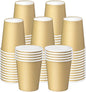 75 Pack 8 oz Disposable Paper Cups, Khaki Paper Coffee Cups | Beverage Drinking by BALDCC