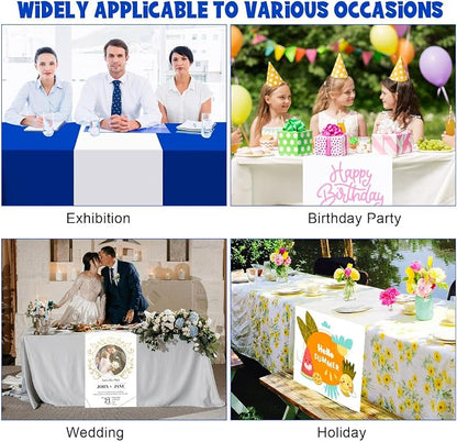 2 Pcs White Table Runner, Polyester Sublimation Heat Transfer Blanks Table - Image 7