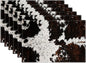 Cowhide Skin Placemats Set of 6, Cow Print Linen Place Mat Washable Stain Resistant Table Mats for Farmhouse Kitchen Dining Party Wedding Decor 12x18 Inch