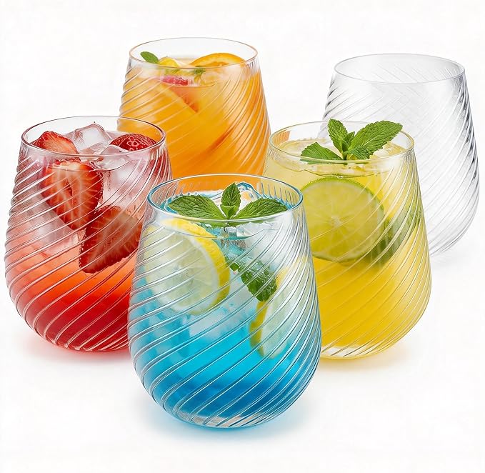 40 Pack Plastic Wine Cocktail Whiskey Champagne Glasses, Disposable Cups | 12 by Maaacute