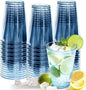 Glowserve 50 Pack 12 oz Blue Disposable Plastic Cups Cocktail Glasses | Cold by glowserve