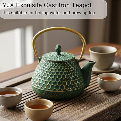 Cast Iron Tea Kettle, Japanese Tetsubin Teapot Coated - Image 2