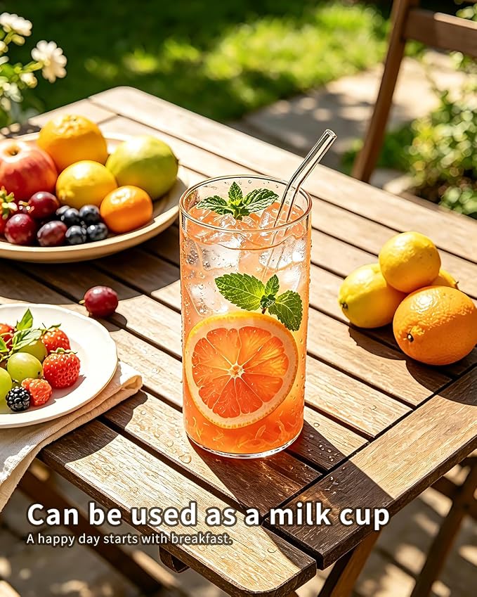 LUXU Drinking Glasses, Water Glasses, Mojito Glass Cups, Bar Glassware - Image 2