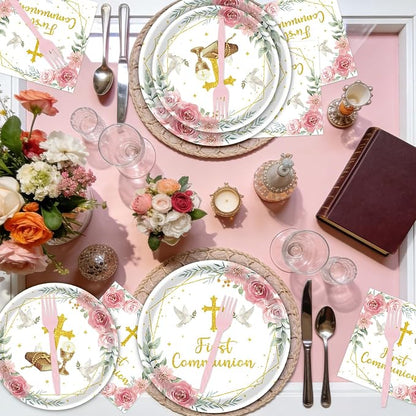 Rakuto First Communion Party Decorations, Serve 24 - Image 6