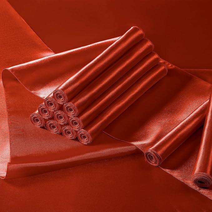 Manyshofu Rust Satin Table Runner 12x108 - Image 7