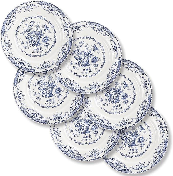 Dinner Plates, Ceramic Plates Set of 6, Kitchen Plates Microwave Safe, Kitchen by HomeElves