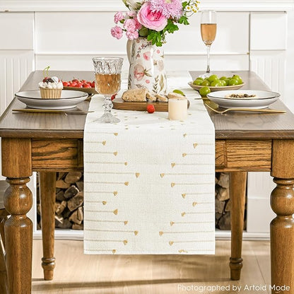 Artoid Mode Burlap Brown Boho Table Runner - Image 2