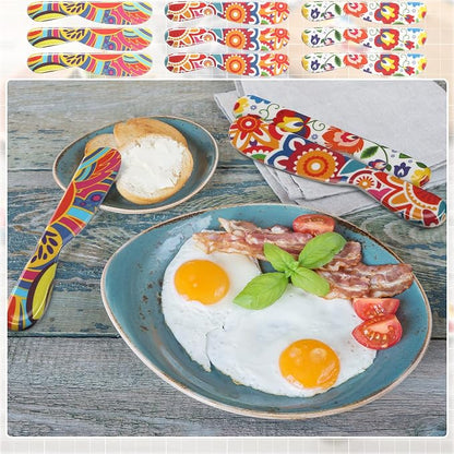 Eaasty 6 Pieces Butter Spreader 6 Inch Plastic Butter Knife Colorful Cheese - Image 5