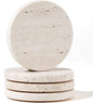White Travertine Coasters by CHISELED+ST+DF+SK