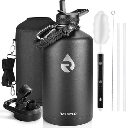 RAYMYLO One Gallon Water Bottle Insulated 128 oz, Stainless Steel | Triple by RAYMYLO