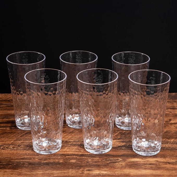 KX-WARE 26-ounce Acrylic Highball Glasses Plastic Tumbler Larger Drinking - Image 5