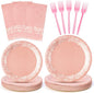 96Pcs Pink Platos De Barro Mexicanos Cielito Lindo Terracotta Clay Party Plates by G1ngtar