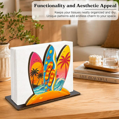 Surfboard Decor Wood Napkin Holder - Image 5