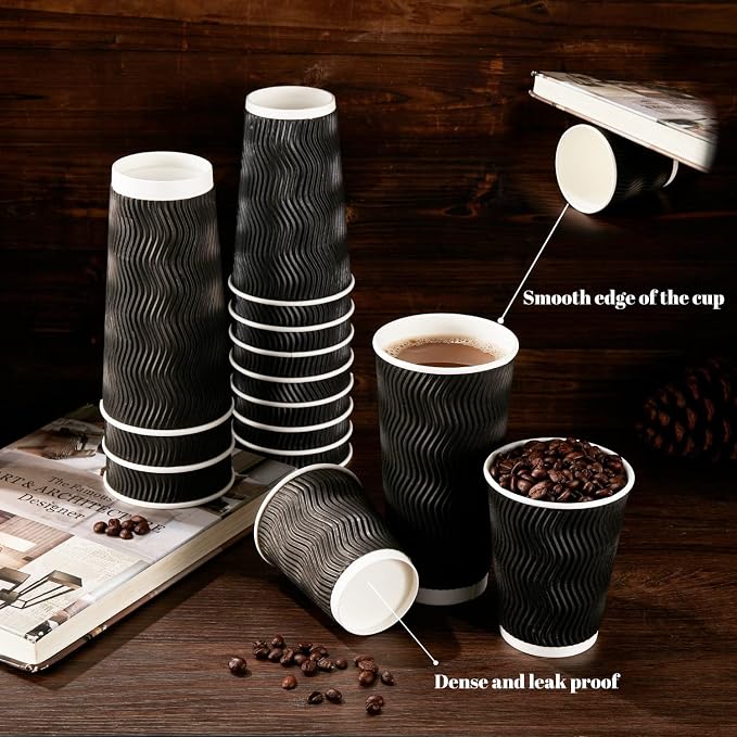 Lamosi 3 Pack 16oz Ripple Insulated Disposable Cups - Image 4