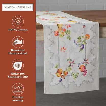 Maison d' Hermine Table Runner 100% Cotton 14.50" x 108" | Table Runners 108 - Image 2