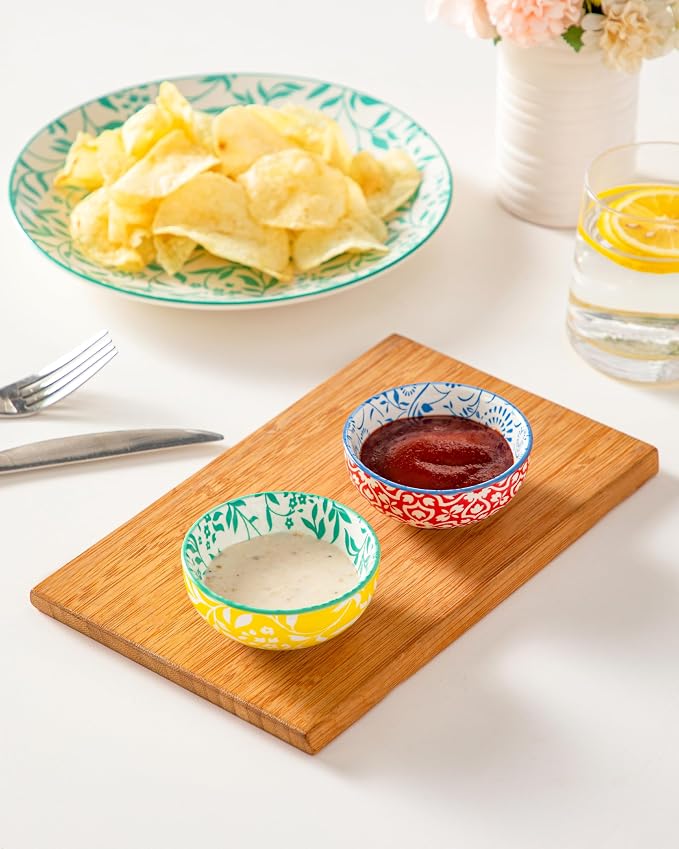 vancasso SELENE 2.7 Oz Ceramic Mini Dipping Bowls Set of 6, 3 Inch | - Image 6
