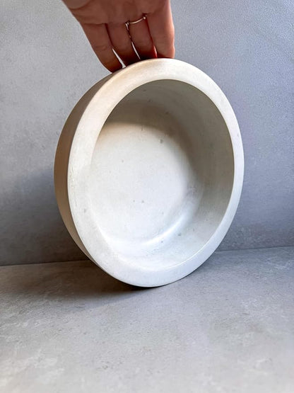 Minimalist Concrete Bowl, Heavy Modern Bowl, Catch All Dish, Large Cement Bowl, Contemporary Bowl, Centerpiece Decor, Decorative Bowl (11.5")