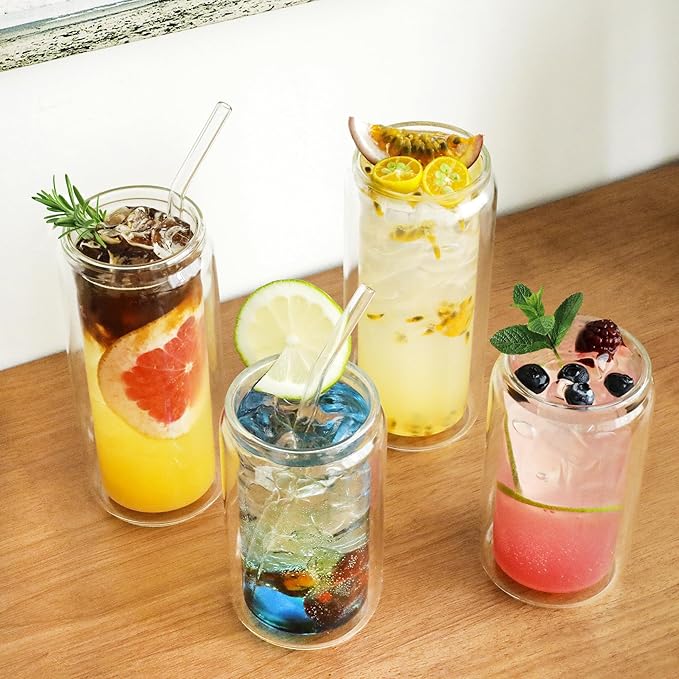 LIBWYS Double Wall Drinking Glass Cups - Image 6