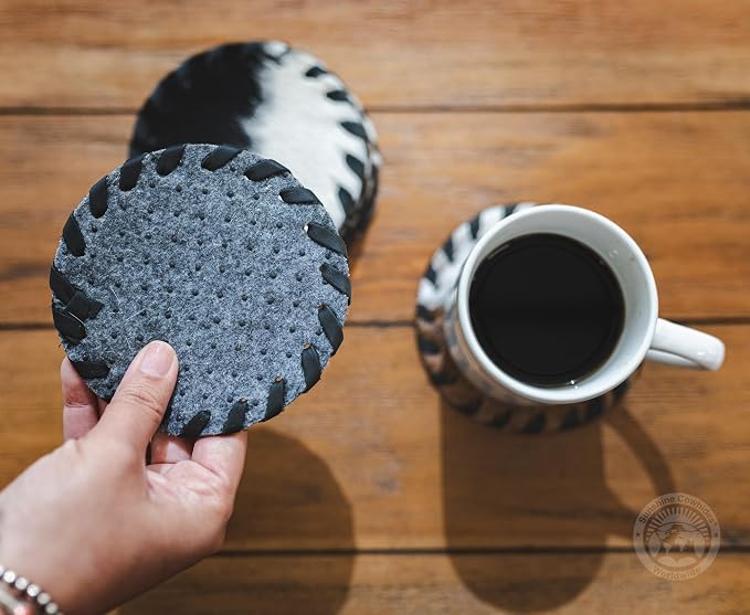 Natural Cowhide Coaster - Image 4