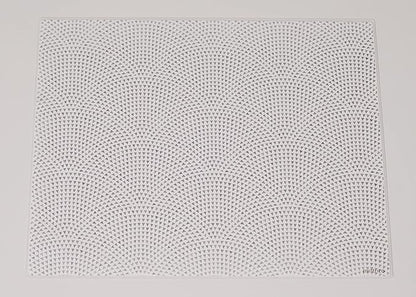 Mintrico placemat for Dining Table Set of 2 Silicone Heat Resistant Non Slip (Fans)