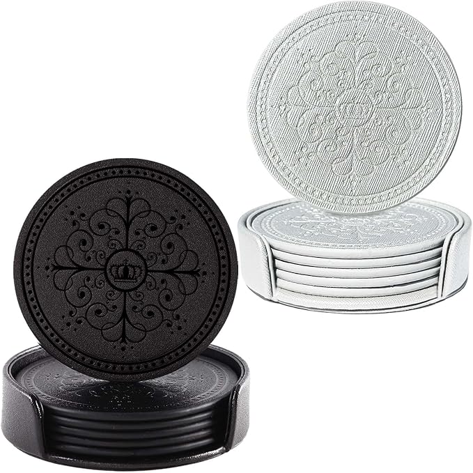 Coasters Set of 12 -- PU Leather Coasters by Unknown