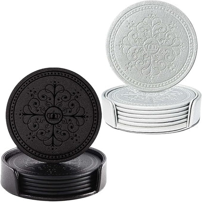 Coasters Set of 12 -- PU Leather Coasters by Unknown