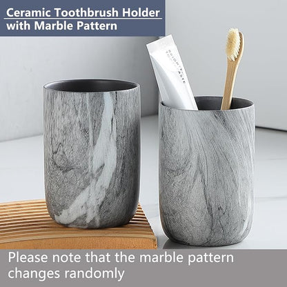 Marble Grey Toothbrush Holders for Bathrooms - Image 5