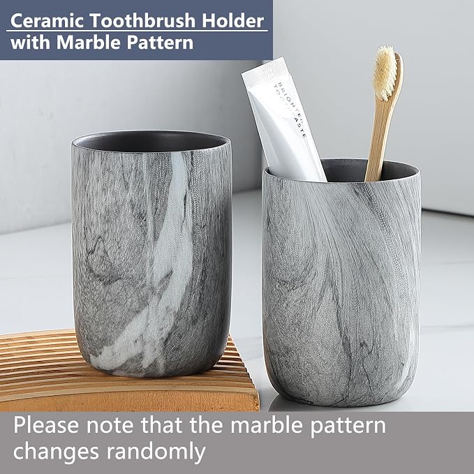 Marble Grey Toothbrush Holders - Image 5