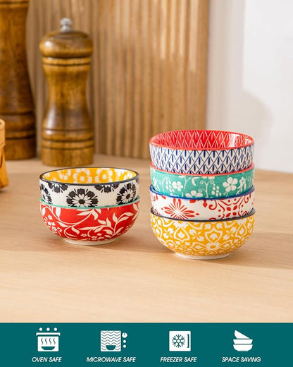 vancasso SELENE 2.7 Oz Ceramic Mini Dipping Bowls Set of 6, 3 Inch | - Image 5